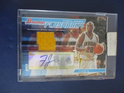 Camiseta deportiva Fred Jones 2004 Topps Bowman Flashback automática #D 20/60 Foto 1 de 4