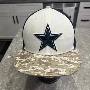 Dallas Cowboys Hat Cap Fitted Mens 7 1/2 Salute To Service NFL Football New Era - Picture 1 of 7