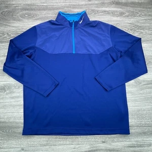Nike Golf Jacket Mens XXL Royal Blue Tour Performance Mock Neck Stretch 1/2 Zip - Picture 1 of 13