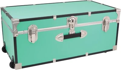 Seward Trunk Traveler 30" Trunk with Wheels & Lock, Teal - Image 1 of 4