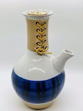 Vintage Martz Marshall Studios Leather Wrapped Carafe Decanter Pottery Signed