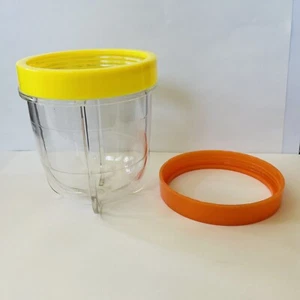 1 Blender Cup W/Yellow & Orange Lip Magic Bullet Replacement - Picture 1 of 8