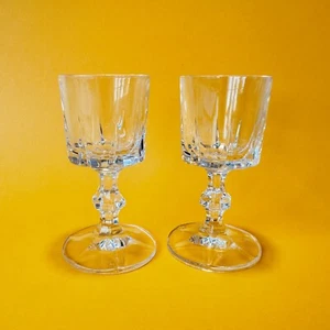2 RCR Royal Crystal Rock Liquor Liqueur Glasses. Vintage Retro. Italy 50ml - Picture 1 of 3