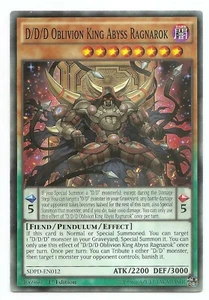 D/D/D Oblivion King Abyss Ragnarok SDPD-EN012 Yu-Gi-Oh Card 1st Edition New - Picture 1 of 3