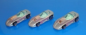 Hot Wheels 3 Loose Cars Classic Games Silhouette II Mtflk Light Blue TOSS ACROSS - Bild 1 von 2