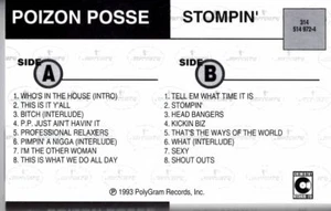 Poizon Posse Stompin PROMO ADVANCE DEMO Cassette Tape Album Hiphop Rap - Picture 1 of 2