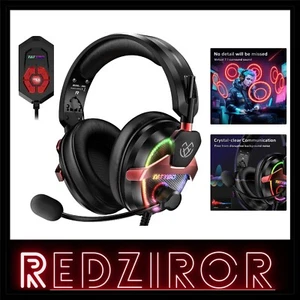Ultimate PC Gaming Headset with 7.1 Surround Sound & RGB Lighting for PS5/Xbox - Picture 1 of 11
