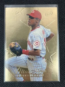 Tarjeta de lámina medallón de oro Barry Larkin Fleer Ultra Stars 1996 #583 - Imagen 1 de 2