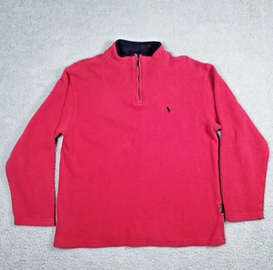 Polo Jeans Sweater Mens Medium Red Ralph Lauren Quarter Zip Golf Pullover Preppy - Bild 1 von 8