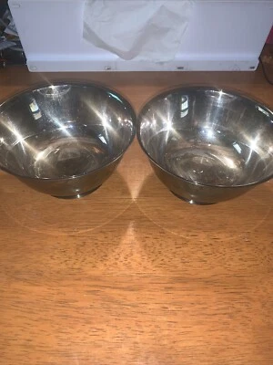 Lote de 2 “Sons of Liberty Bowl” por Paul Revere Reprodução, Oneida Silversmiths - Imagem 1 de 4