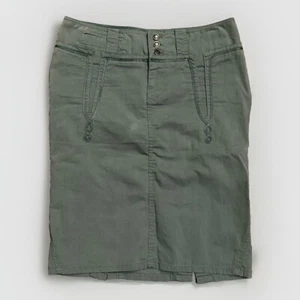 Vintage Women's DIESEL Y2K Military Skirt Khaki Green Size 27 Grunge Boho Rare - Picture 1 of 12