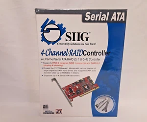 SIIG SC-SA4R12 SIIG HIGH SPEED Serial ATA 4-Channel RAID PCI CARD, NEW IN BOX - Picture 1 of 4