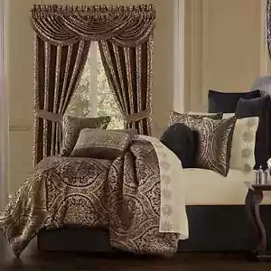 J. Queen New York 4-Piece Jordan King Comforter Set, Chocolate, KING - Picture 1 of 12
