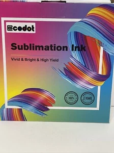 Bouteilles de recharge d'encre de sublimation ECODOT 100 ml chacune 4 pièces B/M/C/Y Neuf Exp 2023 - Photo 1/5