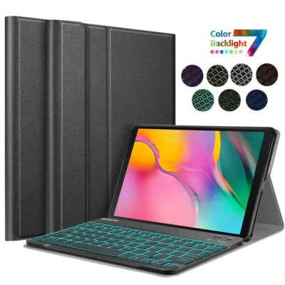 Backlit Keyboard Case For Samsung Galaxy Tab A 10.1" 2019 SM-T510 Stand Cover - Image 1 of 4