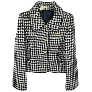 Abrigo Chaqueta a Cuadros Y2K House of Dereon Houndstooth de Colección - Para Mujer Talla XL - Imagen 1 de 14