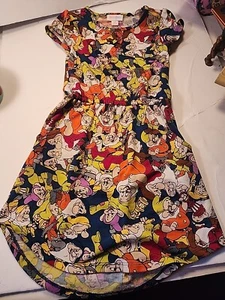 Lularoe Girls Dress size 4 Disney Snow White & The 7 Dwarfs W Pockets - Picture 1 of 4