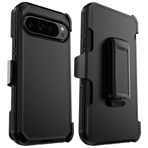 For Google Pixel 9/Pro/Pro XL Protective Case Rugged Hard Cover Black /Belt Clip - Bild 1 von 36