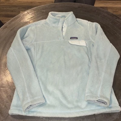 Jaqueta Patagonia Feminina Grande Azul Lã Re Ferramenta Snap T Pulôver Suéter Macio - Imagem 1 de 4