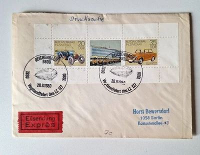 Vogtlandfahrt Graf Zeppelin Eilsendung Sonderstempel 1939/1980 - Bild 1 von 3