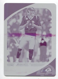 2020 Absolute Printing Plate Jared Goff 1/1 Los Angeles Rams / Detroit Lions - Picture 1 of 2