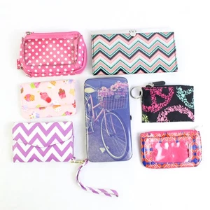 Lot of 7 Girls' Wallets Various Patterns and Colors - Picture 1 of 5