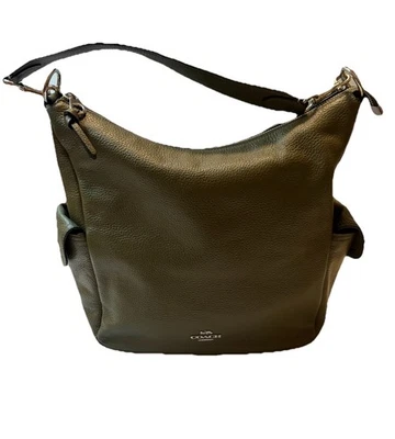 Bandolera Coach Pennie de hombro de cuero verde oliva gamuza 6152 Foto 1 de 4