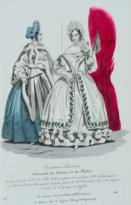 Robe desseus garnie marabouts, Sst. Historismus Mode Unbekannt (19.Jhd) - Bild 1 von 4