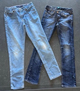 2 Pair Of Size 7 Girls Jeans, Tommy Hilfiger & Levi’s  - Picture 1 of 8