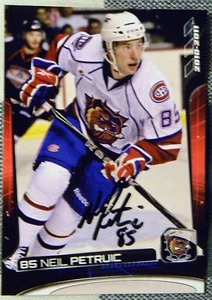 Montreal Canadiens Neil Petruic Signed 10/11 Hamilton Bulldogs SGA Card Auto - Picture 1 of 1