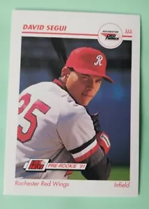 1991 Line Drive AAA 466 David Segui Rochester Red Wings Baseball Card - Picture 1 of 2