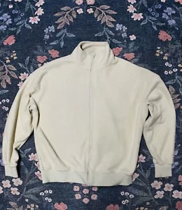 Men’s RawGear Size Small Beige Zip Up Solid Fleece Size Small Sweatshirt - Picture 1 of 4