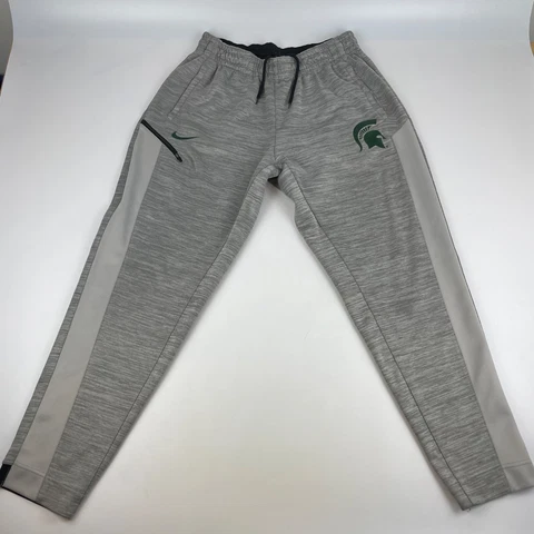 Nike Mens Size XL MSU Michigan State Spartans Sweat Pants Joggers Gray Cover