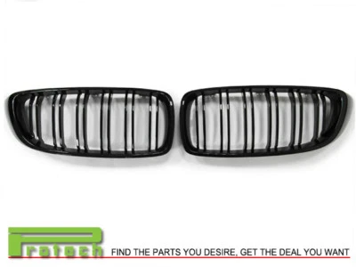 2014+ M4 look Gloss Black Front Grille Kidney for BMW F32 F33 F36 428i 435i 440i - Image 1 of 2