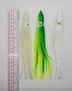 7.5" Fishing Squid 19 cm Hoochie Skirts 5 pack pick color add note at checkout - Picture 1 of 2