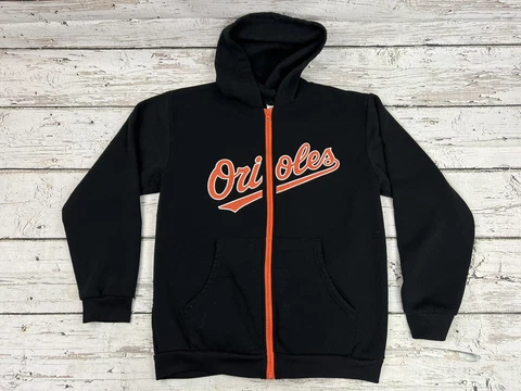 Baltimore Orioles MLB Baseball Stadium Giveaway Adult Full Zip Hoodie Sweatshirt Cover