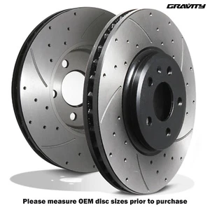 DISCOS DE FRENO DELANTEROS PERFORADOS RANURADOS 320MM PARA AUDI Q5 2.0 3.0 3.2 TDI TFSI QUATTRO - Imagen 1 de 9