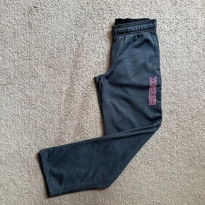 Pantalones deportivos Reebok para mujer XS (28x31) tiro medio negros pierna recta bolsillos polar Foto 1 de 4