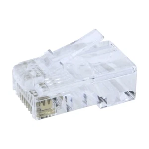 Construct Pro RJ45 Cat5e Connectors for Solid & Stranded Wires (Qty. 100, Clear) - Picture 1 of 5