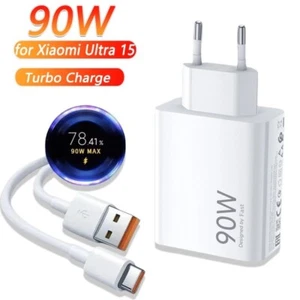 90W Fast Charger for Xiaomi 15 14 13 12 11 Pro Ultra Lite USB to Type C Quick Ch - Picture 1 of 12