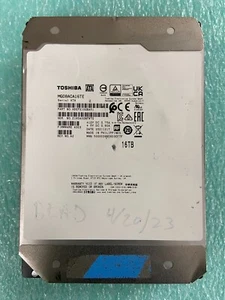 Toshiba MG08ACA16TE 16TB 3.5" SATA Hard Drive for Parts/Gold Scrap | HD886 - Picture 1 of 8