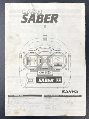 Sanwa Dash Saber R/C Transmitter User Manual Sheet OZRC #1 ML1162 - Image 1 of 2