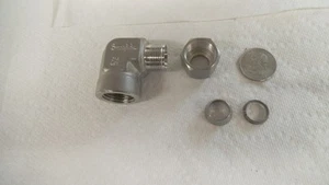 Swagelok Stainless elbow 1/2 Tube x 1/2 female NPT SS-810-8-8 - Picture 1 of 2