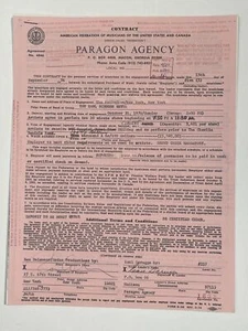 The Earl Scruggs Revue Concert Contract 1976 New York NY - Picture 1 of 1