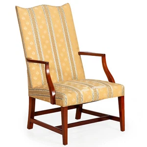 Very Fine American Federal Inlaid Mahogany Lolling Armchair ca. 1800 - Picture 1 of 23
