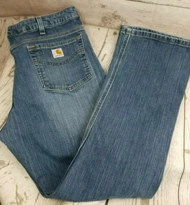 Carhartt Damenjeans mittelwaschblau W36x32 traditionelle Passform Größe 18 Damen - Bild 1 von 11