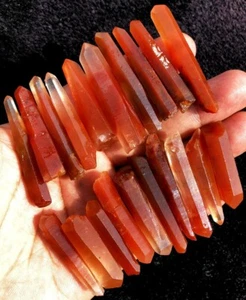 100g 20 Stück Himalaya RAW Natürlicher Roter Lemurischer Quarz Lemurien Kristallspitze hs020 - Bild 1 von 12