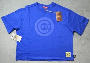 NEW Mitchell & Ness MLB Chicago Cubs Women's Tonal Boxy Crop T-Shirt Size XL - Picture 1 of 6