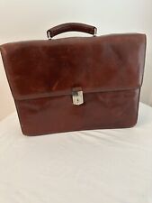 Jack George Elements Professional Italian Leather Maroon  Briefcase USA Bag