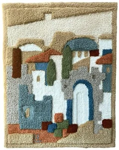 Elsebeth Levi Art Tapestry Rug Wall Hanging Hand Tufted Vintage Elisabeth Hook - Picture 1 of 9